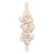 Load image into Gallery viewer, Girl's Headband with Faux Flowers  & Pearls