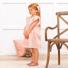 Load image into Gallery viewer, Daphne Pink Swiss Dot Cotton Dress