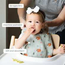 Load image into Gallery viewer, Woodland Muslin Cotton Bib Set, Set Of 2