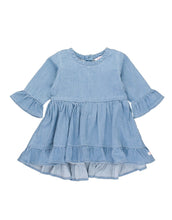 Load image into Gallery viewer, Denim High Low Ruffle Tunic by Ruffle Butts