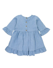 Load image into Gallery viewer, Denim High Low Ruffle Tunic by Ruffle Butts