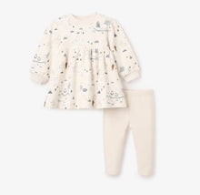 Load image into Gallery viewer, Enchanted Snowglobe Organic Fleece Dress & Leggings by Elegant Baby