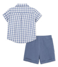 Load image into Gallery viewer, Gauze Check Shirt & Short Set