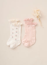 Load image into Gallery viewer, Floral Knee Socks by Elegant Baby