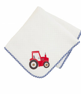 Tractor Quilted Blanket by Mud Pie