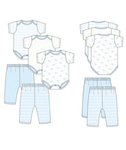 Load image into Gallery viewer, Organic Blue Onesie & Pant Set