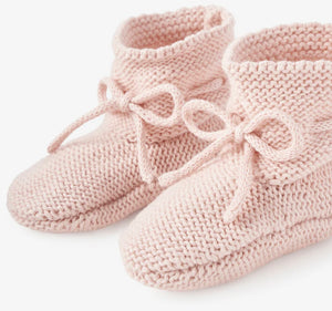 Pink Garter Booties by Elegant Baby