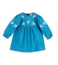 Load image into Gallery viewer, Blue & White Floral Denim Dress by Mud Pie