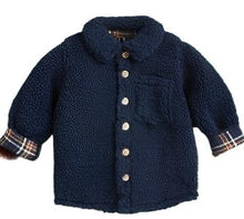 Load image into Gallery viewer, Navy or Rust Sherpa Jacket