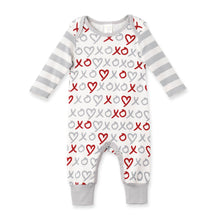 Load image into Gallery viewer, Baby's Valentine X'S & O'S Cotton Romper