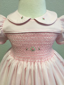 Blush Rosebud Smocked Dress