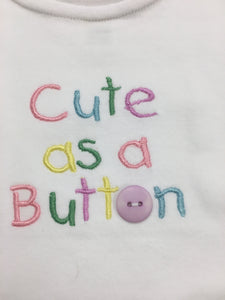 Cute as a Button Tee Shirt
