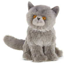 Load image into Gallery viewer, Gordie the grey plush Persian cat
