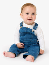 Load image into Gallery viewer, Boys Medium Wash Stretch Denim Overalls
