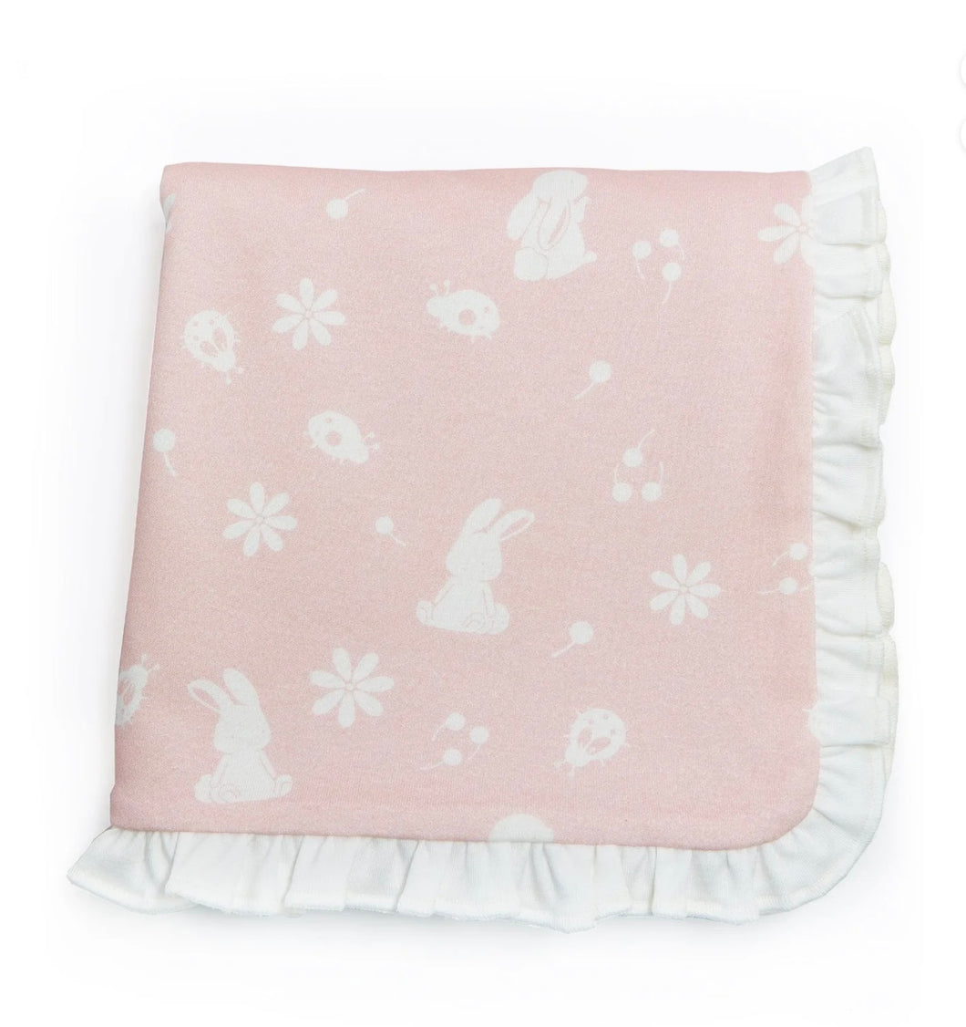 Bunnies by the Bay Blossoms Organic Receiving Blanket