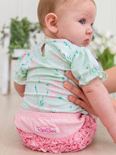 Load image into Gallery viewer, Baby Girls Mint Meadow Knit Puff Short Sleeve Bodysuit

