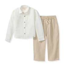 Load image into Gallery viewer, Organic Button Down Boy Shirt &amp; Pants Set
