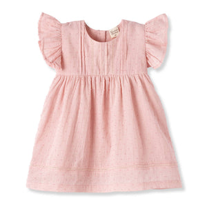 Daphne Pink Swiss Dot Cotton Dress