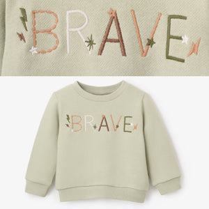 Organic "Brave" Fleece Sweatshirt by Elegant Baby