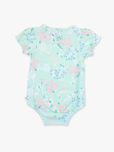 Load image into Gallery viewer, Baby Girls Mint Meadow Knit Puff Short Sleeve Bodysuit

