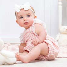 Load image into Gallery viewer, Pink Gingham Bubble Romper
