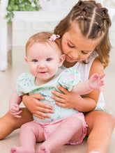 Load image into Gallery viewer, Baby Girls Mint Meadow Knit Puff Short Sleeve Bodysuit

