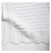 Load image into Gallery viewer, Heirloom White Knit Blanket by Elegant Baby
