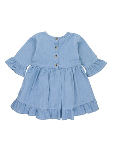 Denim High Low Ruffle Tunic by Ruffle Butts