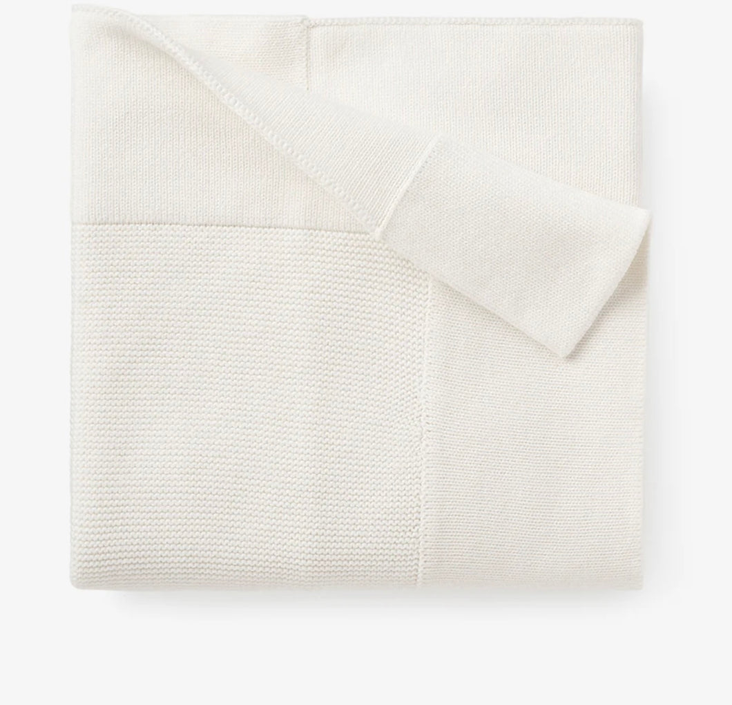 Heirloom White Knit Blanket by Elegant Baby