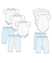 Load image into Gallery viewer, Organic Blue Onesie &amp; Pant Set
