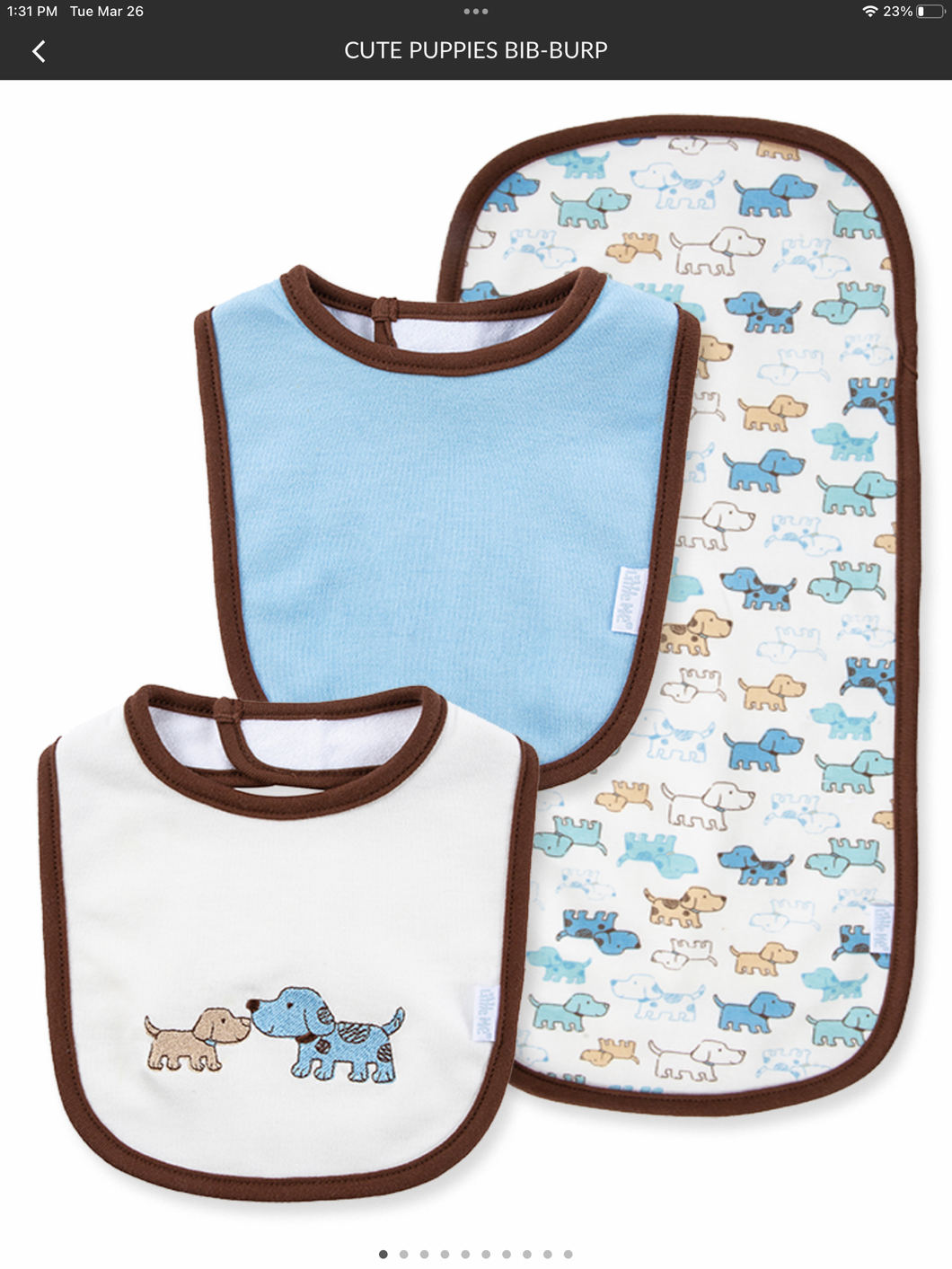 Puppy Bib and Burp Set