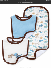Load image into Gallery viewer, Puppy Bib and Burp Set
