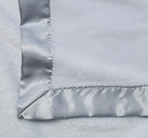 Pale Blue Fleece Baby Blanket by Elegant Baby