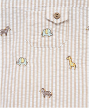 Load image into Gallery viewer, Seersucker Safari Sunsuit and Hat
