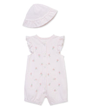 Load image into Gallery viewer, Floral knit romper &amp; Hat
