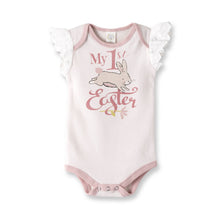 Load image into Gallery viewer, Baby Girl's "My 1st Easter" Cotton Bodysuit
