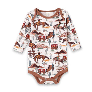 Cowboy Baby Bodysuit - Bamboo Western Spirit Onsie for Boy's