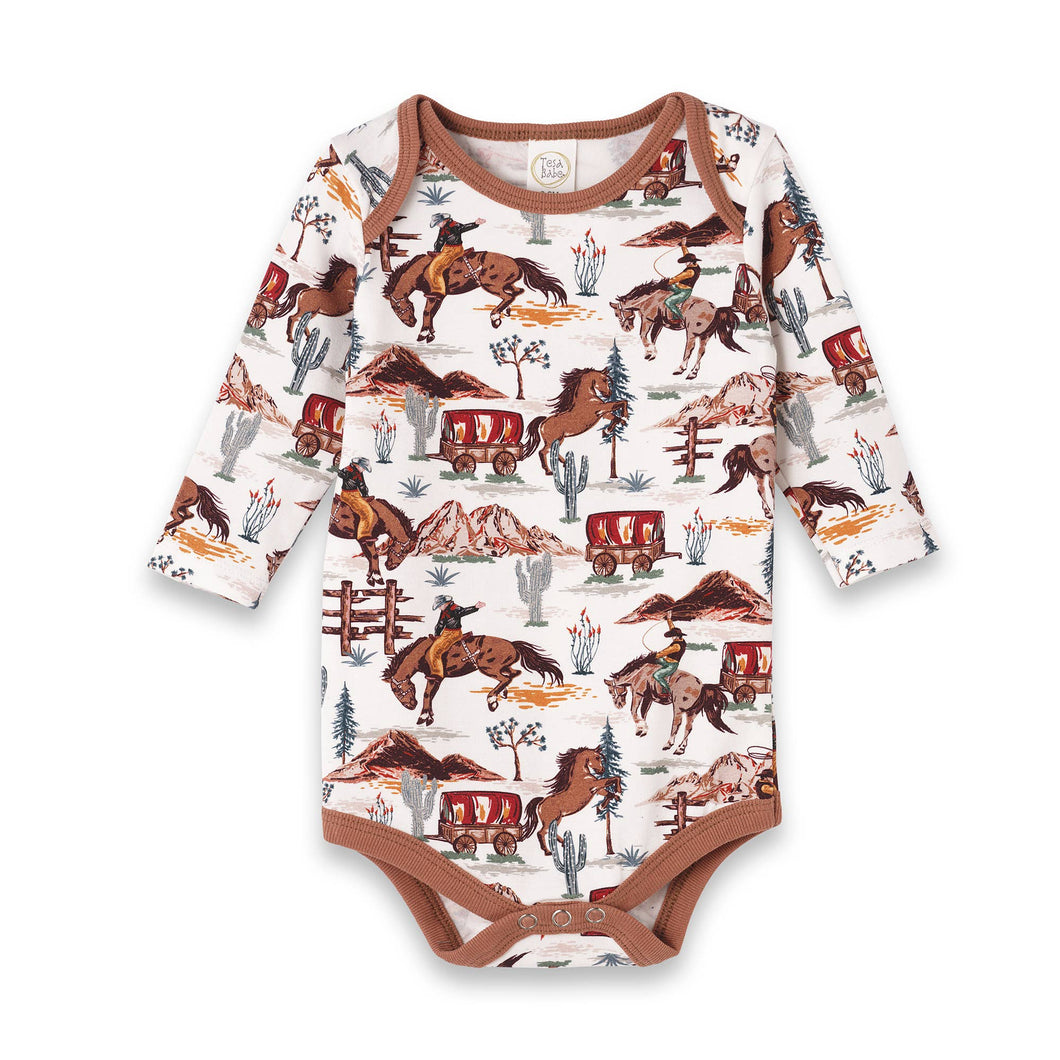 Cowboy Baby Bodysuit - Bamboo Western Spirit Onsie for Boy's