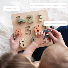 Load image into Gallery viewer, Wooden Numbers Puzzle
