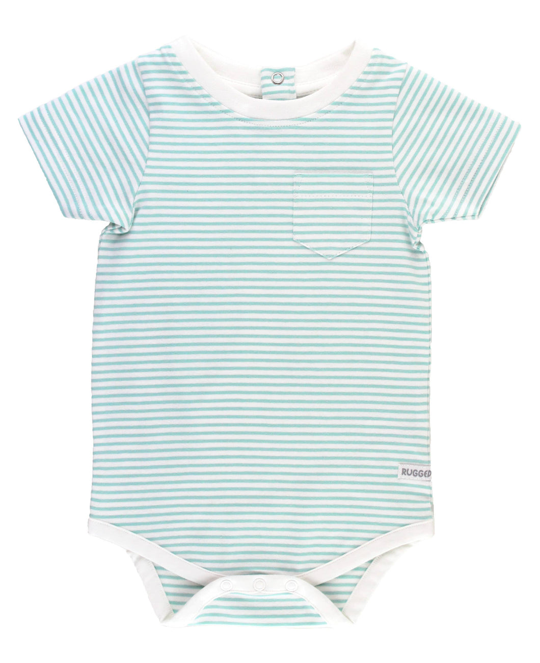 Aqua Stripe Short Sleeve Bodysuit