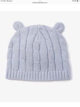 Load image into Gallery viewer, Cable Knit Baby Hat Powder Blue
