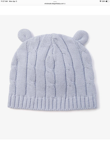 Cable Knit Baby Hat Powder Blue