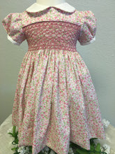 Load image into Gallery viewer, Pink Floral Lawn Smocked Dress
