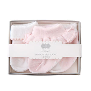 Newborn pink socks