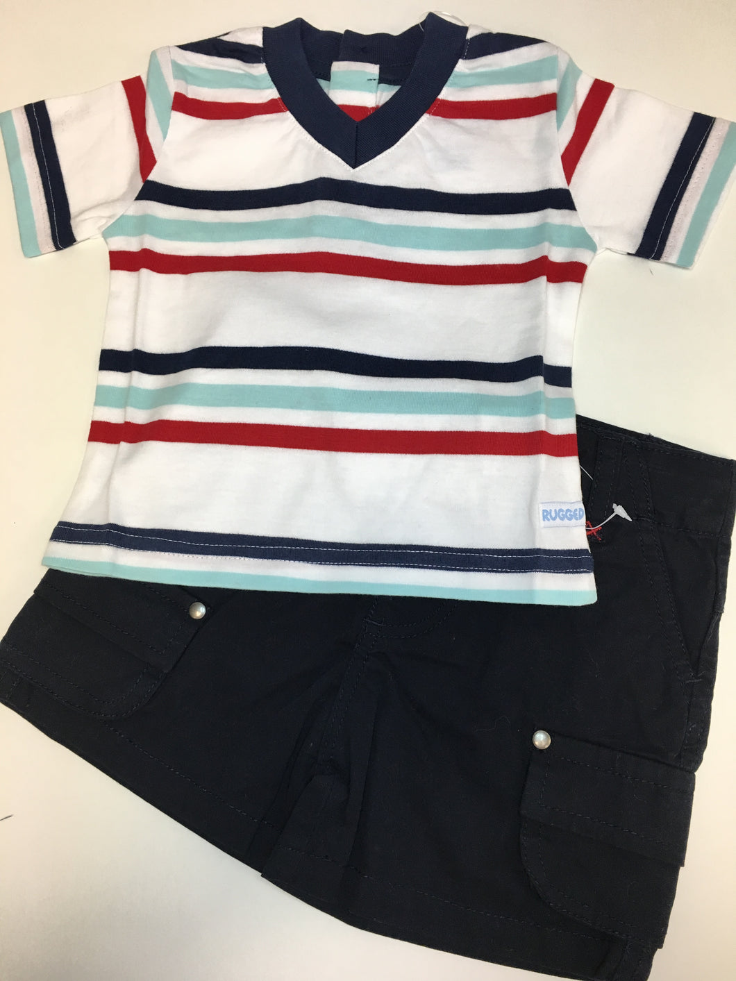Red Navy Striped Tee Shirt
