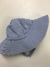 Load image into Gallery viewer, Blue Seersucker Hat
