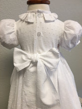 Load image into Gallery viewer, White Lawn Smocked Baby Dress
