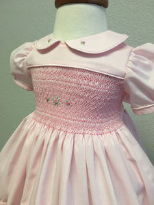 Blush Rosebud Smocked Dress