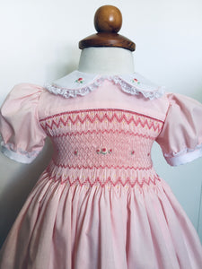 Pink Rose Smocked Dress