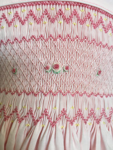 Pink Rose Smocked Dress
